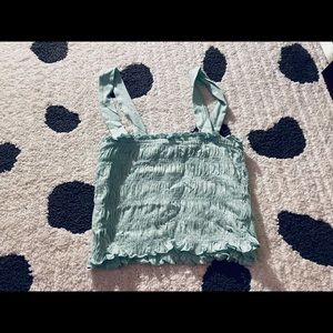 Green crop top